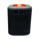Rádio Grasep Portátil Recarregável Entrada Microfone Luz LED