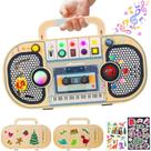 Rádio LED Montessori Busy Board Ansee com interruptores e música