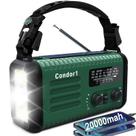 Rádio meteorológico de emergência Gearistist 20000mAh com carga solar