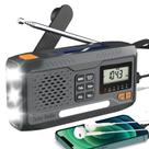 Rádio meteorológico de emergência IronThunder com manivela solar