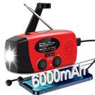 Rádio meteorológico de emergência Lanshanchu 6000mAh com carregador de telefone