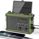 Rádio meteorológico Mesqool Solar Hand Crank 12000mAh com lanterna