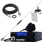 Rádio Móvel Px 40 Canais RP-40 Antena Bobinada 67cm B-2050 Cabo 5,5 metros c/conectores Suporte Universal L