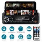 Rádio MP3 1 Din H-Tech HT-1223 USB SD Card Bluetooth com Suporte de Celular