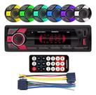 Rádio mp3 bt 2 usb sd 7 cores carregador comando voz 6699 first option