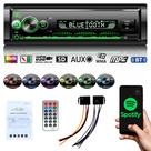 Radio Para Carro aparelho de som Automotivo Bluetooth Potente toca MP3 pendrive USB e SD