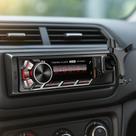 Rádio para Carro Bluetooth MP3 Display LED 60W x4 Com Microfone e Entrada Auxiliar Suporte para Celu Rádio para Carro Bluetooth MP3 Display LED 60W x4 Com Microfone e Entrada Auxiliar Suporte para Celu