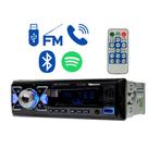 Rádio Para Carro Som Automotivo Controle Mp3 Bluetooth Usb Fm
