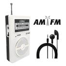 Rádio Portátil Analógico Am/fm Fone De Ouvido Alta Sintonia