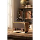 Radio Portátil Bluetooth AM/FM Bivolt MP3 USB Recarregável
