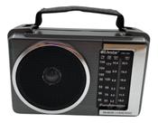 Rádio Portátil Livstar AM FM 4 Faixas Bivolt Penitenciária Presídio Cinza Prata Alimentação Pilhas Cabo Controle Volume Antena 110V 220V