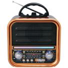 Radio Portatil Megastar RX720BTG 600 Watts P.M.P.O com Micro SD/USB/Bluetooth - Marrom/Dourado