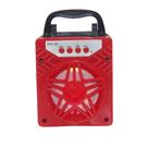 Rádio Portátil Recarregável FM Com Bluetooth USB/ TF - Vermelho SPK-02 - GRASEP