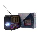 Rádio Portátil Recarregável Lanterna AM/ FM/ SW/ USB/Bluetooth/ Cartão TF/SD