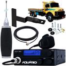Radio Px 40 Canais Antena Inox 2,70m Cabo 5,5m Parafusos Anti-Furto Lado Carona Mercedes Benz Cara Preta