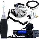 Radio Px 40 Canais Antena Inox 2,70m Cabo 5,5m Vw Worker Titan Motorista Parafusos