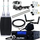 Rádio Px 40 Canais Antena Maria Mole Inox 2,70 metros Cabo 5,5m Alongador 40cm Suporte Volkswagen Constellation