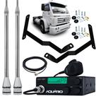 Rádio Px 40 Canais Rp-40 Antena 2,70 metros Alongador 60cm Cabo 5,5 Metros Suporte Dianteiro Volkswagen Titan Fuscão