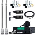 Rádio Px 40 Canais rp-40 Antena Marinox 2,70 metros Alongador 60cm Cabo 5,5 metros Suporte Mercedes Benz MB Atego
