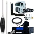 Rádio Px Antena Inox 1,40m Alongador 60cm Cabo 5,5m Suporte Carona Constellation Parafusos