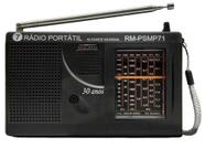 Radio receptor 7 fxs om oc fm psmp71 só pilha preto Radio receptor 7 fxs om oc fm psmp71 só pilha preto