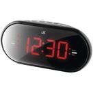 Rádio-relógio despertador GPX C253b com alarme duplo, preto