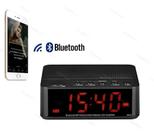 Radio Relógio Digital LE-674 Com Bluetooth Despertador Alarme Sonoro Toca Musica Fm Bivolt 110/220v