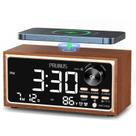 Rádio-relógio PRUNUS J-177 Retro Vintage com carregamento sem fio Rádio-relógio PRUNUS J-177 Retro Vintage com carregamento sem fio