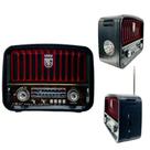 Rádio Retrô Bluetooth Recarregável Com Lanterna Inova KV-8394 Rádio Retrô Bluetooth Recarregável Com Lanterna Inova KV-8394