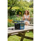 Rádio Retrô Bluetooth USB Recarregável Bivolt AZUL
