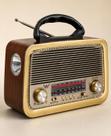 Rádio Retrô Bluetooth Vintage AD-3199 FM AM SW USB Entrada Auxiliar Madeira