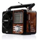 Radio Retro BT AM FM USB SD Recarregável Portátil XBass