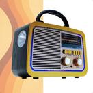 Rádio Retrô Portátil AM/FM Bluetooth Bateria Recarregável Lanterna Bivolt Modelo 3188