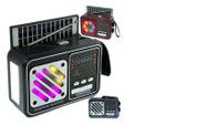 Radio Retro Solar Recarregável Am Fm Lanterna BT 0USB AX SD