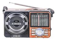 Rádio Retro Vintage Antigo Portátil Am Fm Sw Mp3 Usb Bateria Cor Marrom 110V/220V (Bivolt)