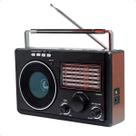 Rádio Retro Vintage Com Bluetooth, USB, Auxiliar P2, Bateria Interna, Pilhas C, Antena Ajustável, Som Potente E Estilo Retrô Perfeito Para Casa