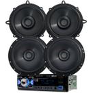 Rádio Roadstar RS2714BR BT/2USB/SD/FM/AUX + 2 Falantes 6 Bomber 100w + 2 Falantes 5 Bomber 5 100w