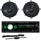 Rádio Roadstar RS2724 24v BT/2 USB/SD/FM/Auxiliar + 2 Alto Falantes 5 Bomber 100w + Antena Rádio