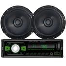 Rádio Roadstar RS2724 24v BT/2 USB/SD/FM/Auxiliar + 2 Alto Falantes 6 Bomber 100w