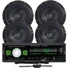 Rádio Roadstar RS2724 24v BT/2 USB/SD/FM/Auxiliar + 4 Alto Falantes 6 Bomber 200w + Antena Rádio