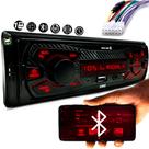 Rádio Som Automotivo MP3 Bluetooth USB Display Led Vermelho S100 Svart Tech One Rádio Som Automotivo MP3 Bluetooth USB Display Led Vermelho S100 Svart Tech One