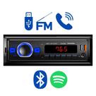 Rádio Som Carro Automotivo Controle Mp3 Bluetooth Usb Fm