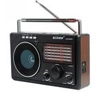 Rádio Vintage 11 Bandas Am Fm Sw Retrô Bluetooth 10w 127/220V Entrada Tf