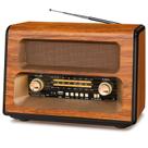 Rádio vintage PRUNUS J-199 Bluetooth AM FM de ondas curtas 15W