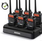 Radioamador portátil Walkie Talkies BAOFENG GT-5R, pacote com 6 unidades, preto