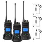 Rádios bidirecionais SAMCOM FPCN30A de longo alcance, 5W, UHF, pacote com 3