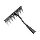 Rake De Jardinagem De Metal Reforçado Com 8, 7, 6 Ou 5 Dentes, Ferramenta Agrícola Para Afrouxar O