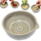 Ralador de alho, tigela, descascador de ervas, utensílios de cozinha artesanais de cerâmica
