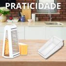 Ralador De Dupla Face De Aço Inoxidável com Cesta De Armazenamento, Recipiente De Utensílios De Cozinha