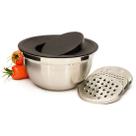 Ralador Descascador De Legumes Bowl Tigela 3 Laminas Inox
